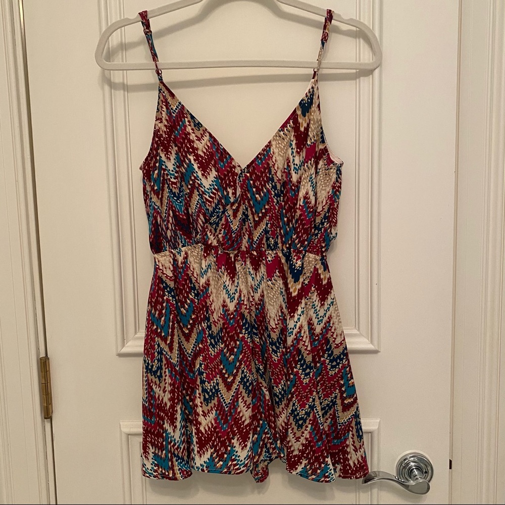 NWT Ruby and Jenna Olivaceous Patterned Romper